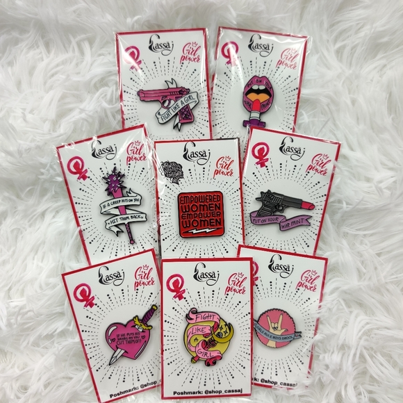 2/$20 "Fight Like a Girl" Feminism Enamel Pin - Picture 6 of 6